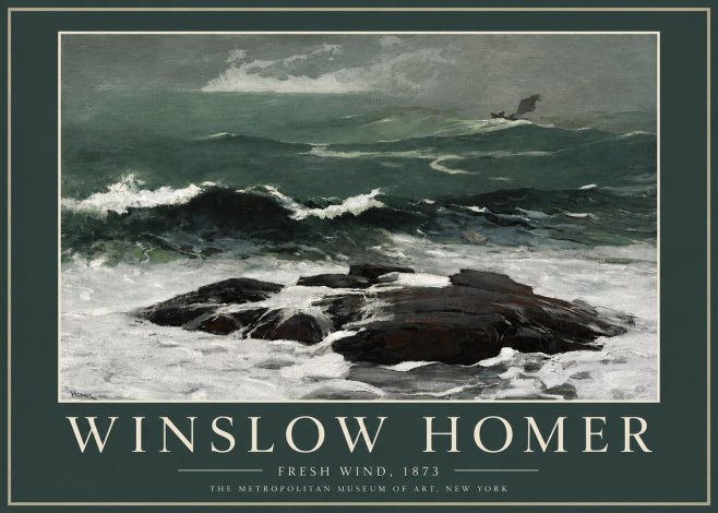 Winslow Homer Fresh Wind No4 - Póster