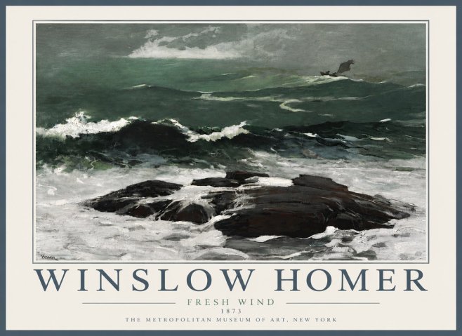 Winslow Homer Fresh Wind No5 - Póster