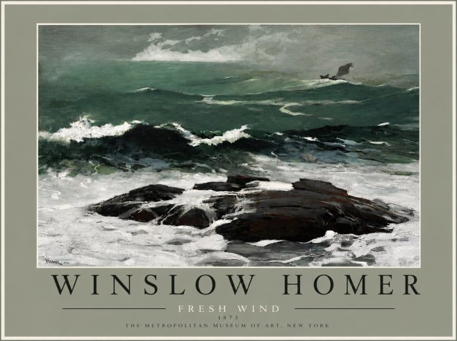 Winslow Homer Fresh Wind No6 - Póster