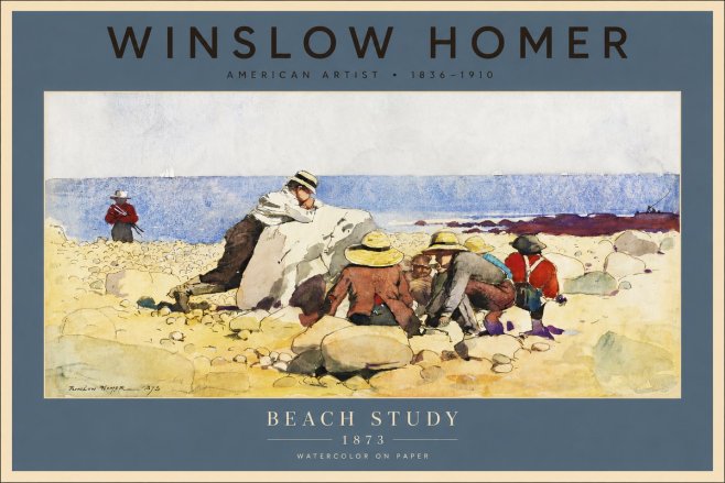 Winslow Homer Beach Study No2 - Póster