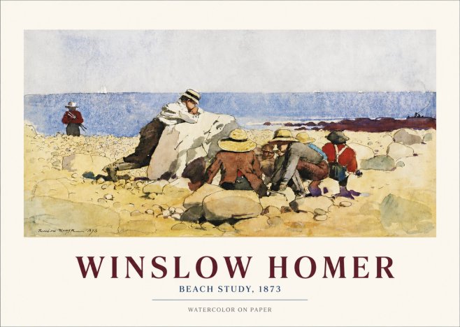 Winslow Homer Beach Study No3 - Póster