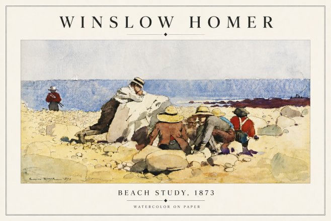 Winslow Homer Beach Study No6 - Póster