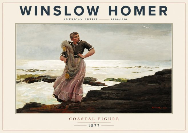 Winslow Homer Coastal Figure No6 - Póster