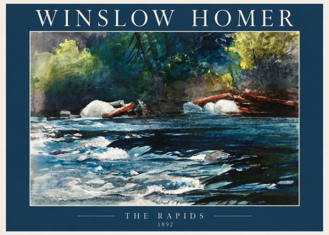 Winslow Homer The Rapids No2 - Póster