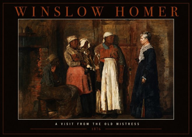 Winslow Homer A Visit from the Old Mistress No2 - Póster