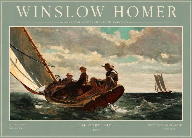 Winslow Homer The Dory Boys No6 - Póster