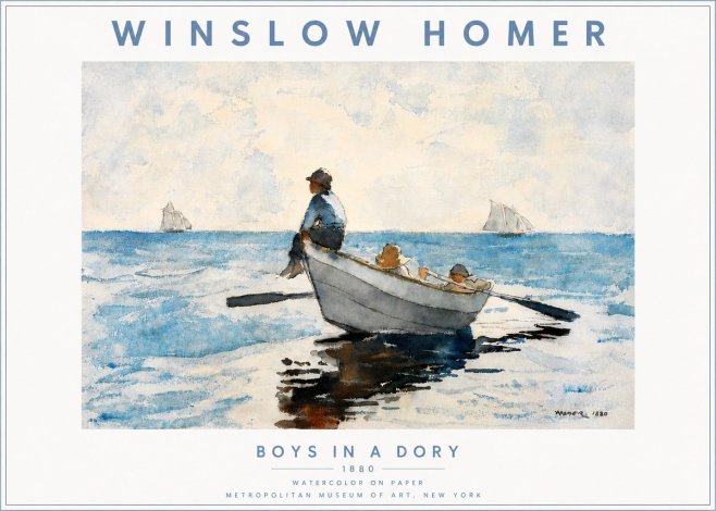 Winslow Homer Boys in a Dory I No5 - Póster