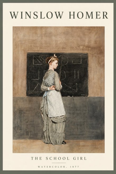 Winslow Homer The School Girl No4 - Póster