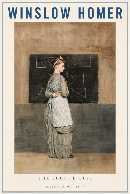 Winslow Homer The School Girl No5 - Póster