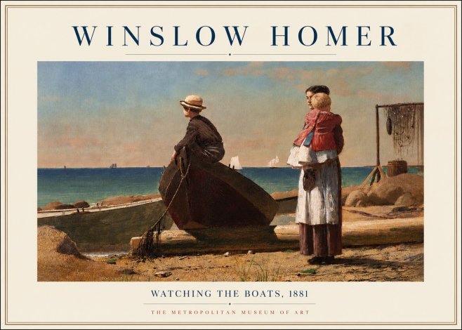 Winslow Homer Watching the Boats, 1881 No5 - Póster