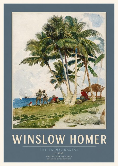 Winslow Homer The Palms, Nassau No3 - Póster