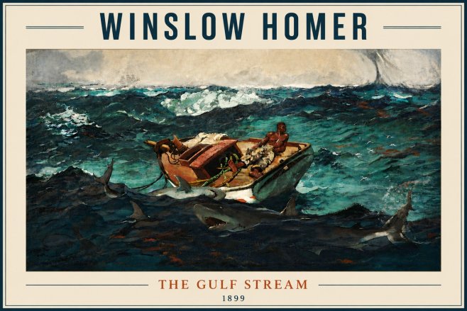 Winslow Homer The Gulf Stream No6 - Póster
