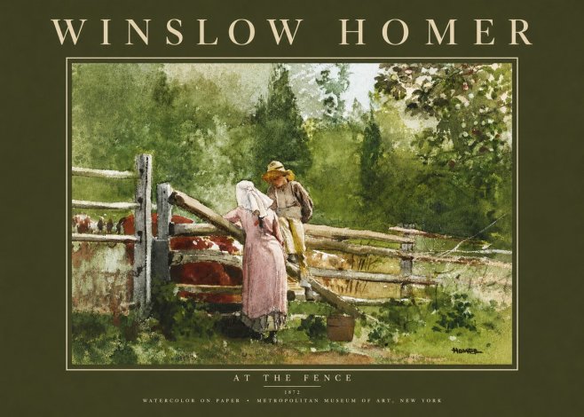 Winslow Homer At the Fence No4 - Póster