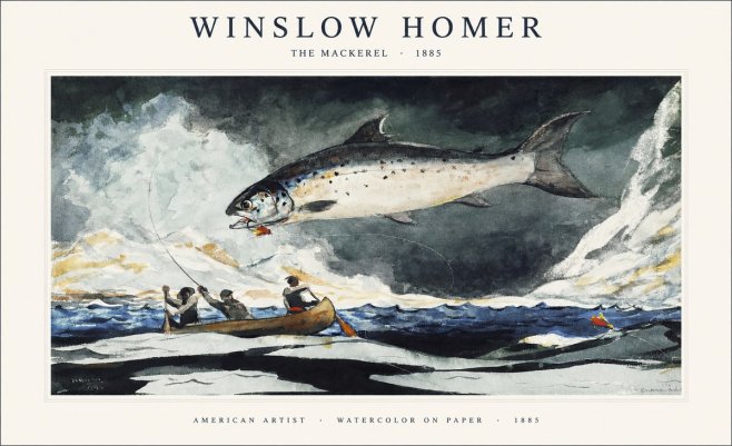 Winslow Homer The Mackerel No1 - Póster
