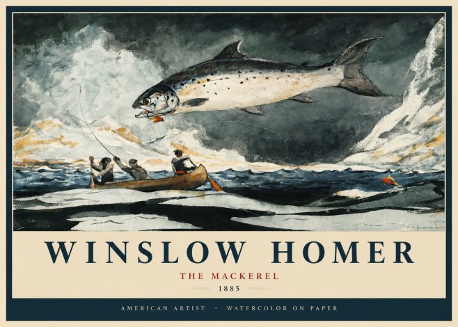 Winslow Homer The Mackerel No2 - Póster