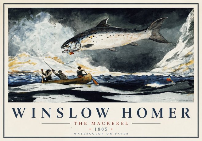 Winslow Homer The Mackerel No6 - Póster