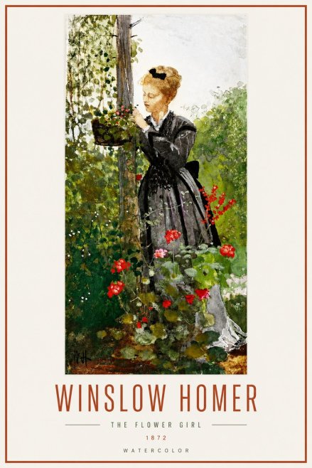 Winslow Homer The Flower Girl No3 - Póster