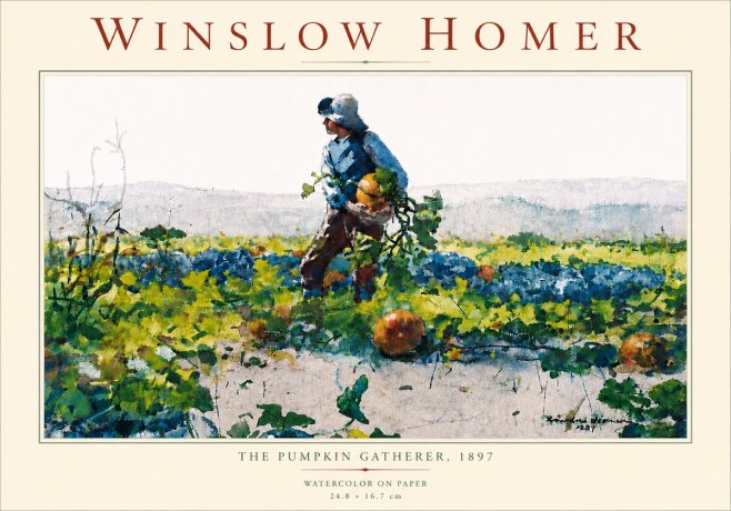 Winslow Homer The Pumpkin Gatherer, 1897 No6 - Póster