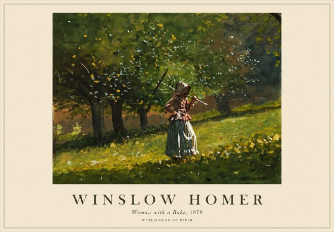Winslow Homer Woman with a Rake, 1878 No1 - Póster
