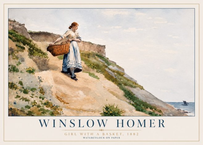 Winslow Homer A Coast Girl No3 - Póster