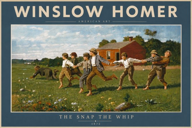 Winslow Homer The Snap the Whip No5 - Póster