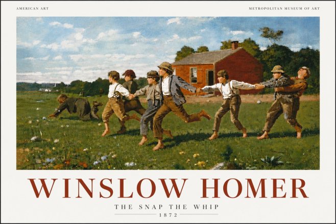 Winslow Homer The Snap the Whip No6 - Póster