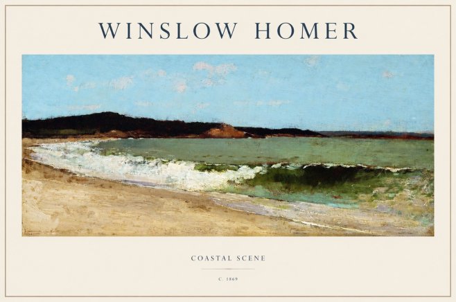 Winslow Homer Coastal Scene No1 - Póster