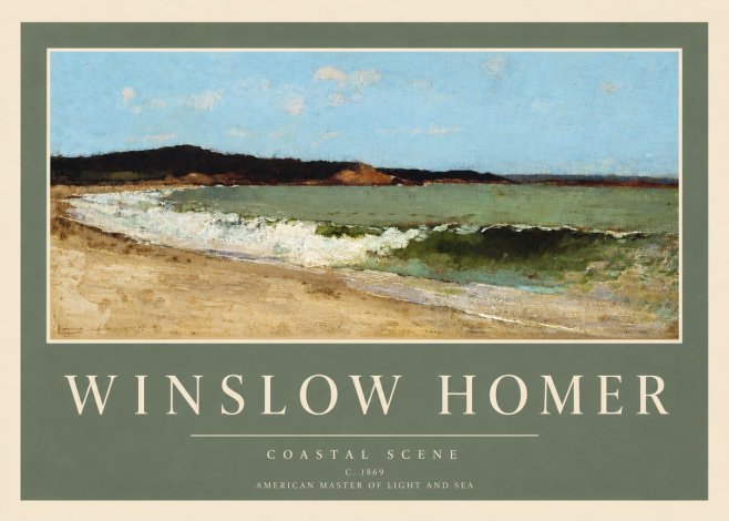 Winslow Homer Coastal Scene No3 - Póster