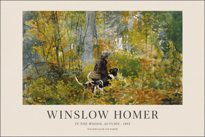 Winslow Homer In the Woods, Autumn No1 - Póster
