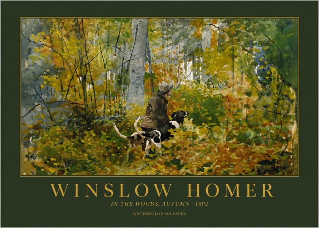 Winslow Homer In the Woods, Autumn No2 - Póster