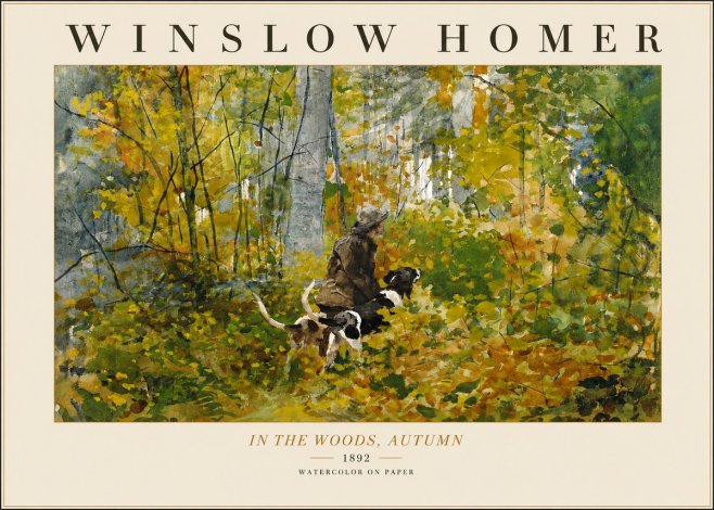 Winslow Homer In the Woods, Autumn No3 - Póster