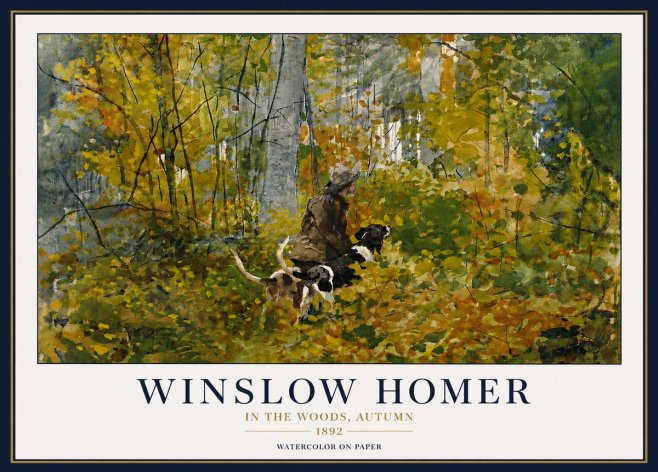 Winslow Homer In the Woods, Autumn No5 - Póster