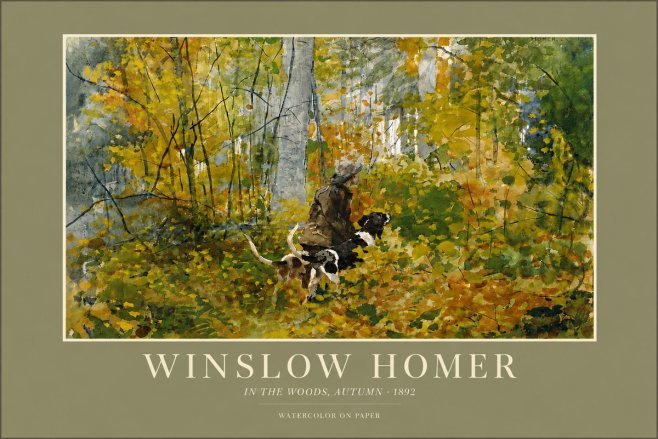 Winslow Homer In the Woods, Autumn No6 - Póster