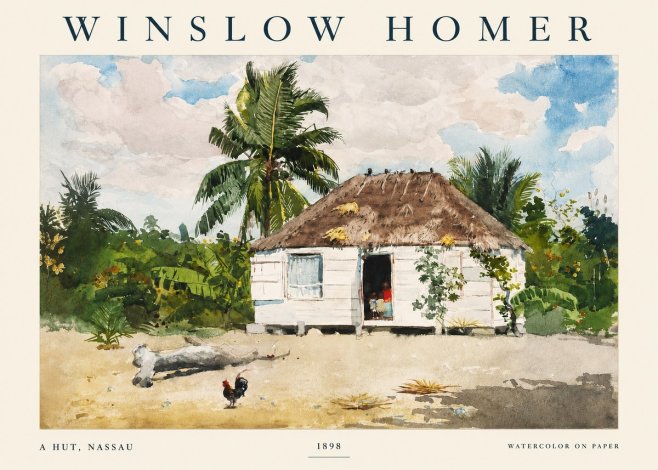 Winslow Homer A Hut, Nassau No3 - Póster