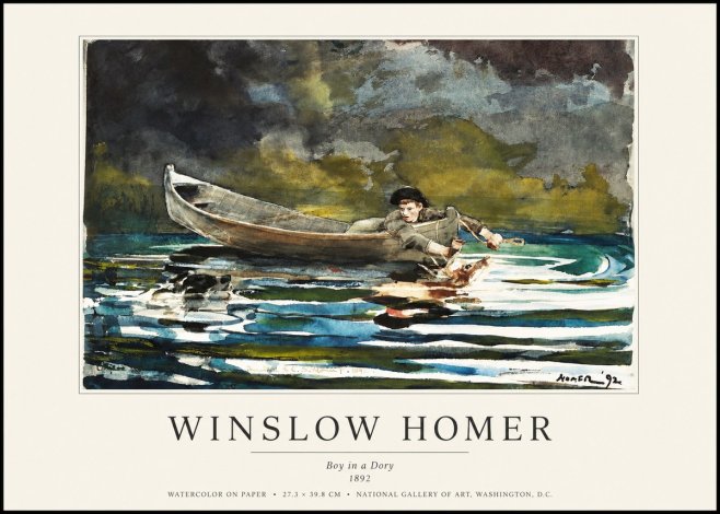 Winslow Homer Boy in a Dory No1 - Póster