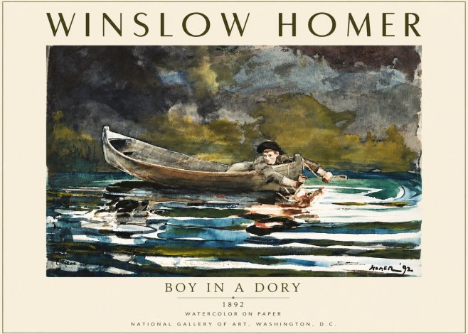 Winslow Homer Boy in a Dory No4 - Póster