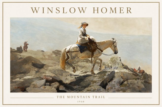 Winslow Homer The Mountain Trail No1 - Póster