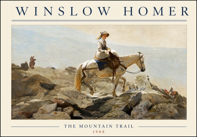 Winslow Homer The Mountain Trail No5 - Póster