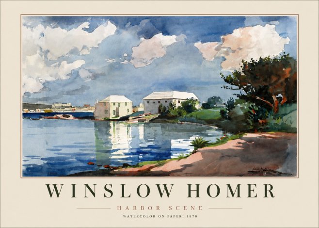 Winslow Homer Harbor Scene No3 - Póster