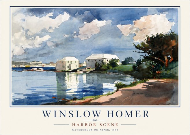 Winslow Homer Harbor Scene No5 - Póster