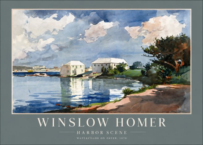 Winslow Homer Harbor Scene No6 - Póster