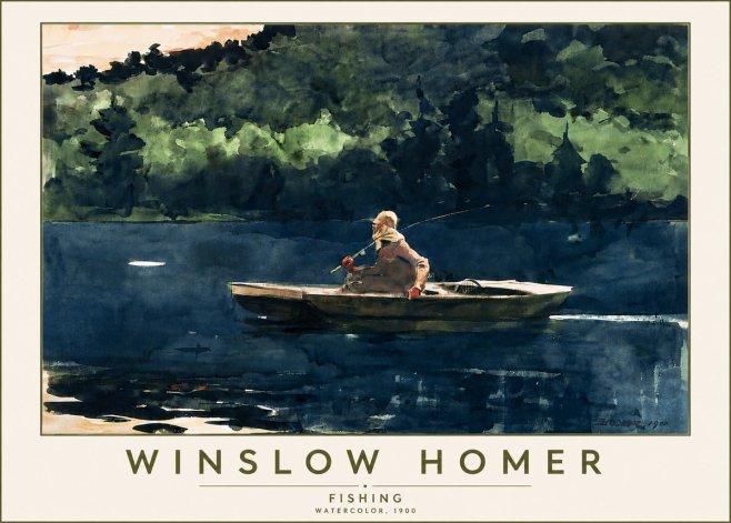 Winslow Homer Fishing No5 - Póster