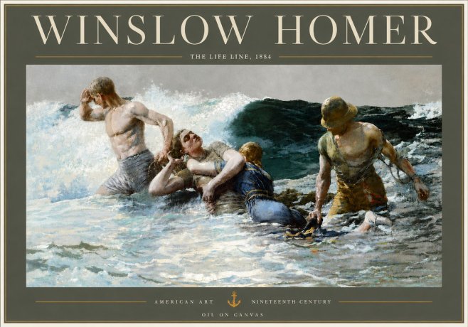 Winslow Homer The Life Line No4 - Póster