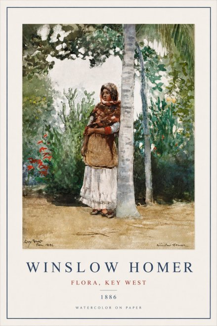 Winslow Homer Flora, Key West No3 - Póster
