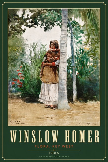 Winslow Homer Flora, Key West No6 - Póster