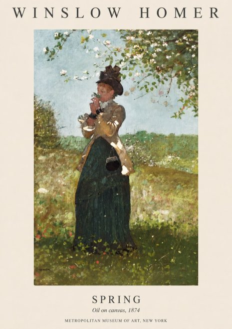 Winslow Homer Spring No1 - Póster