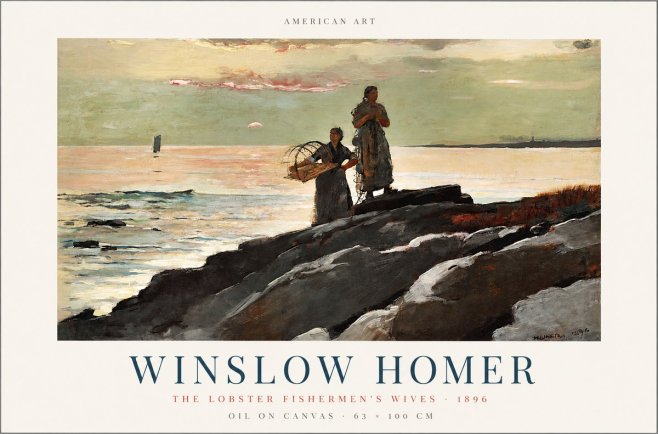 Winslow Homer The Lobster Fishermen's Wives No1 - Póster