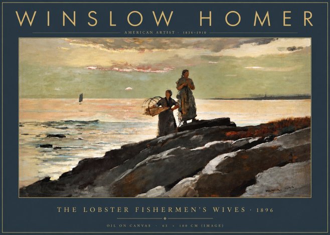 Winslow Homer The Lobster Fishermen's Wives No3 - Póster