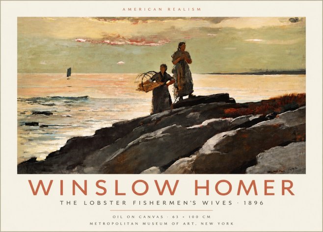 Winslow Homer The Lobster Fishermen's Wives No4 - Póster