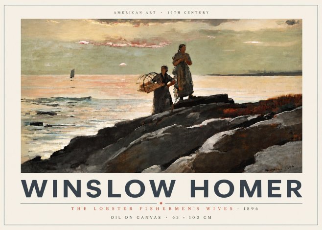 Winslow Homer The Lobster Fishermen's Wives No5 - Póster